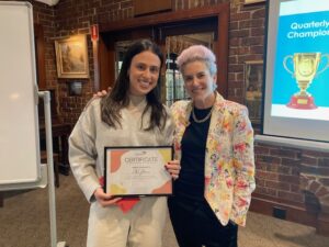 Luren and Abi (our Quarterly Champion)